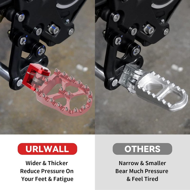 URLWALL 2pcs Foot Pegs Holder for Sur Ron Light Bee X and S Segway X160 X260 Honda CRF150F 03-19 CRF230F 03-19,CNC Aluminum Anti-rust Durable Foot Peg Clamps,Widen and Thicken Foot Peg Bracket - Image 3